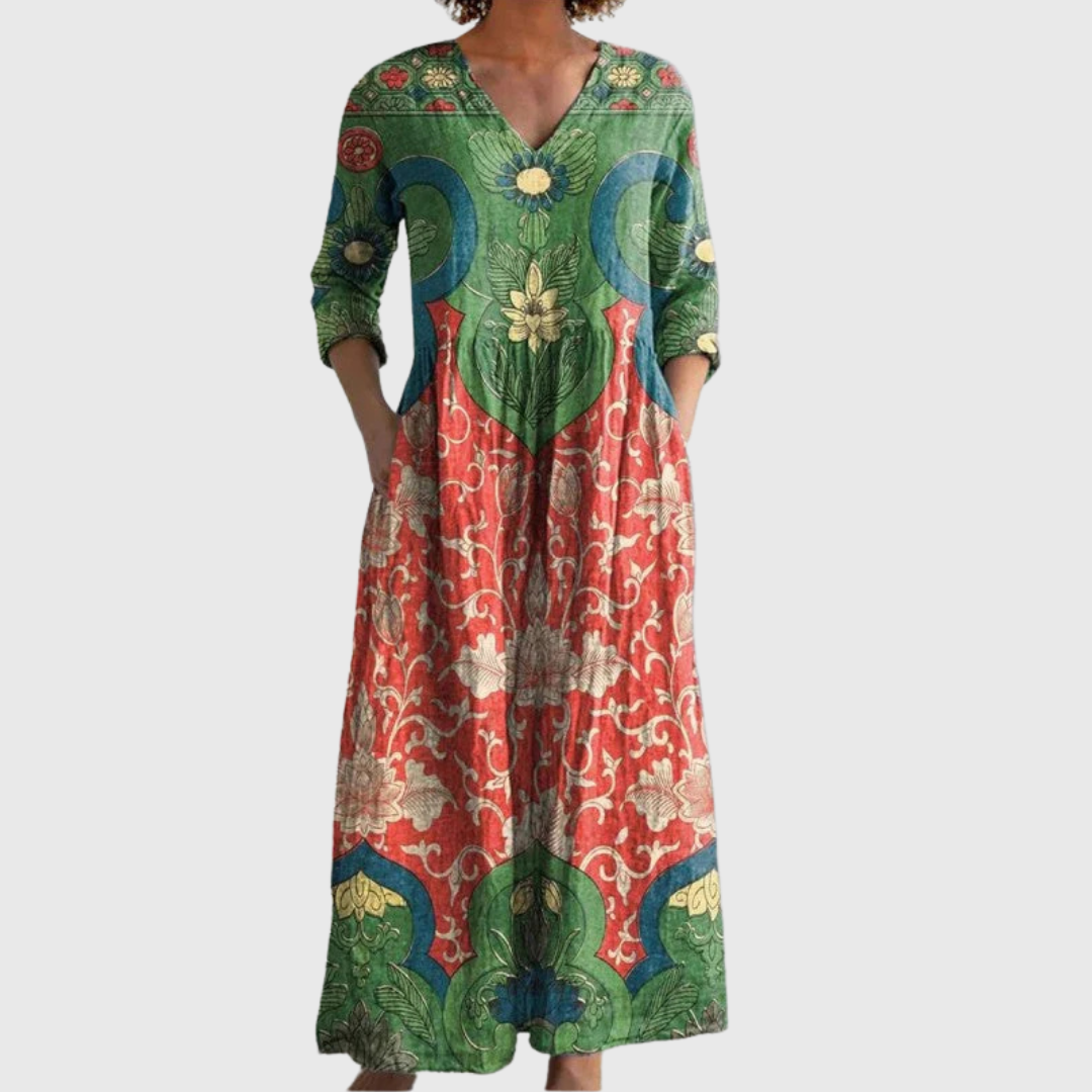 Tyla™ | Elegant Dress Floral Vintage