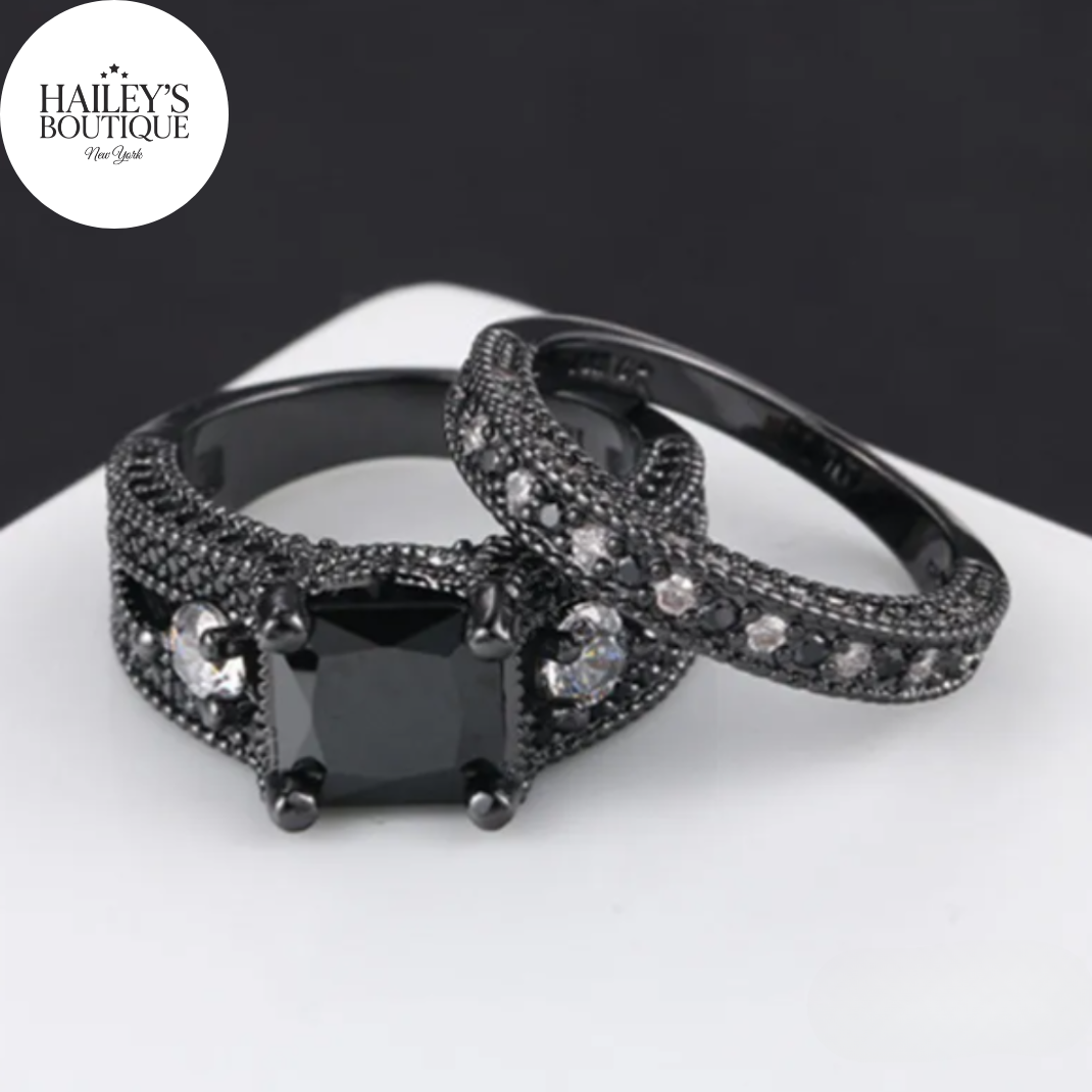RETRO BLACK DUO RING