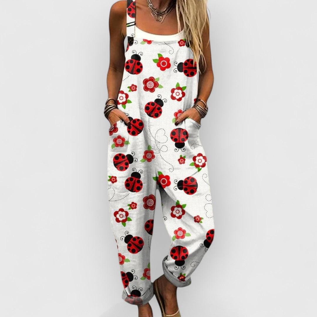 Evelyn | Vintage Handcrafted Floral Jumpsuit for a Unique Look