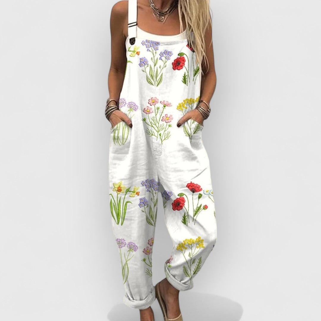 Belinda | Handcrafted vintage floral jumpsuit