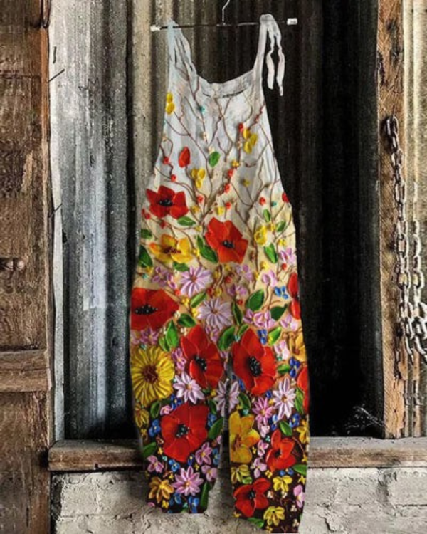 Solea | Lightweight Handcrafted Floral Jumpsuit
