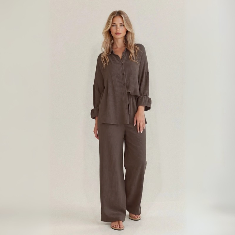 Livia | Summer set in pure natural linen