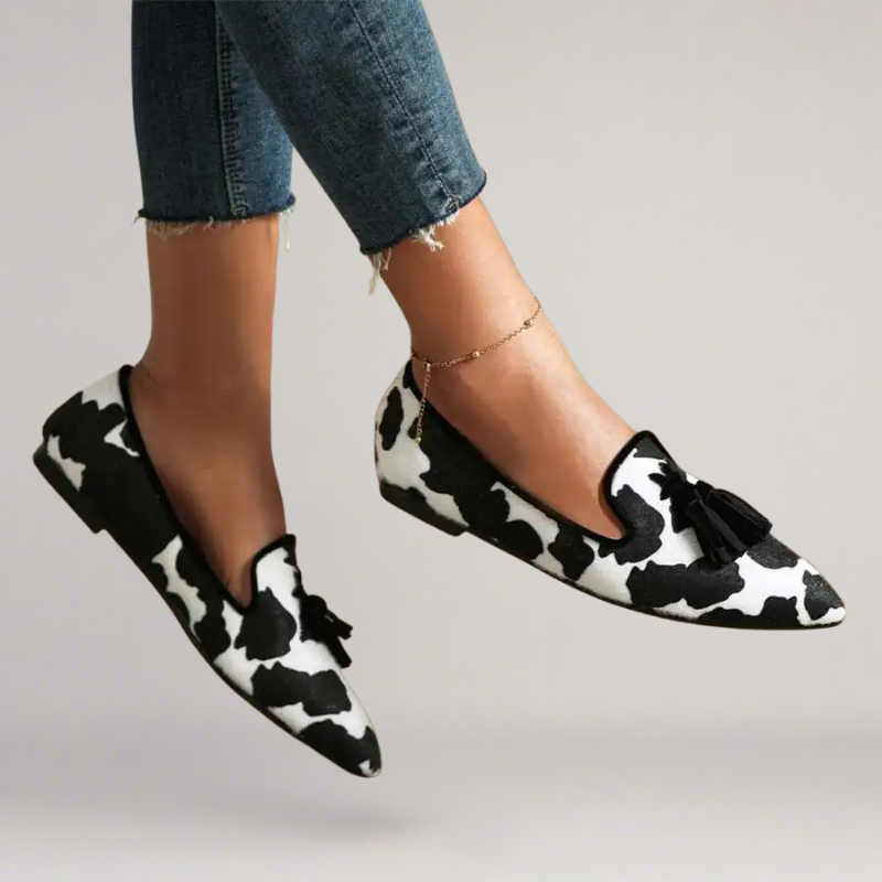 Amalfi | Handcrafted faux leather moccasin with print