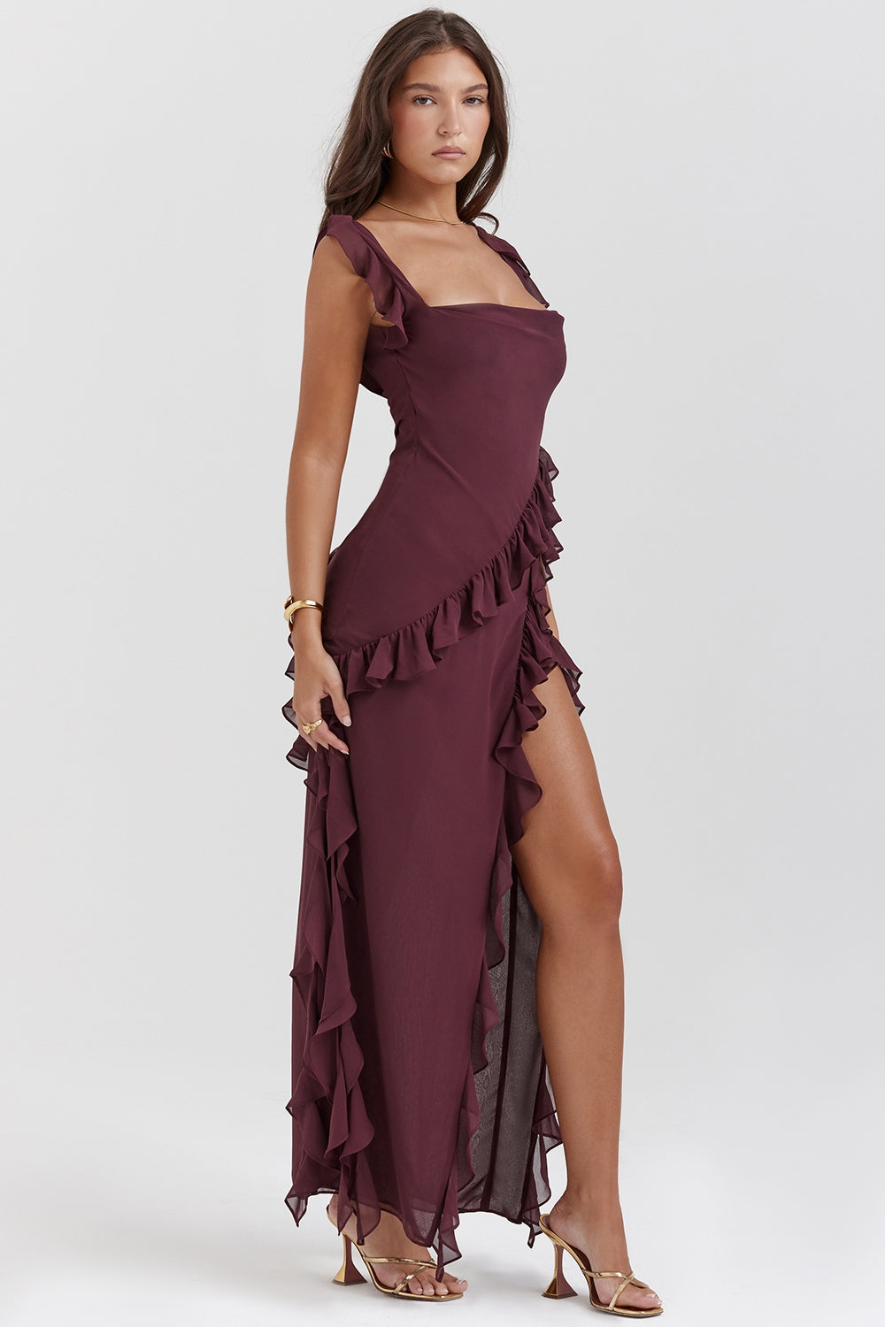 Dalia | Long Dress with Ruffles