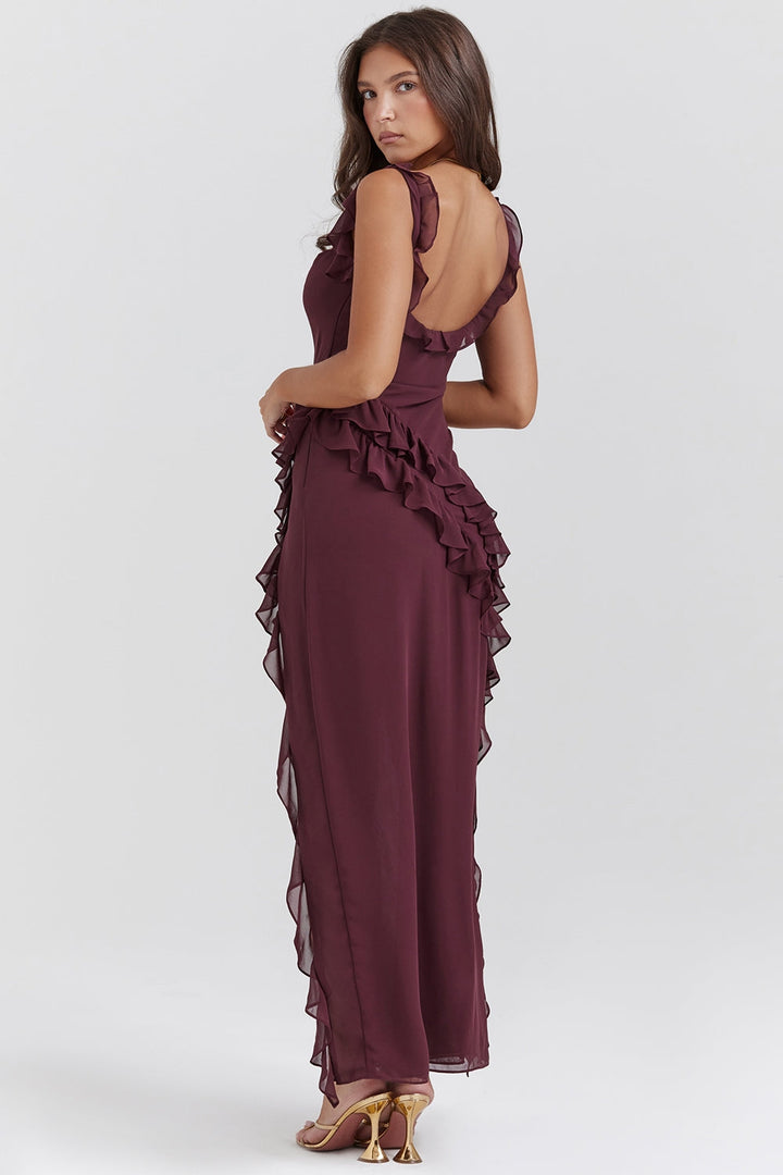 Dalia | Long Dress with Ruffles