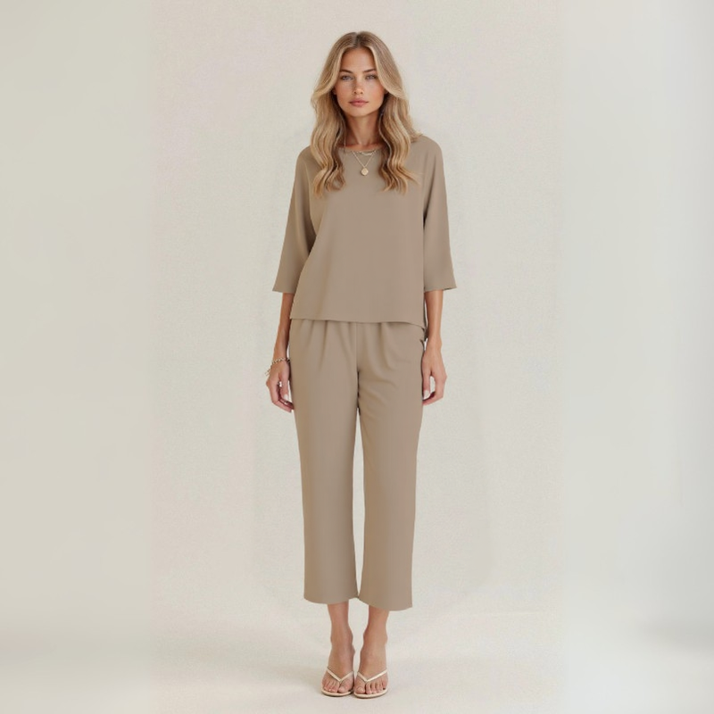 Silvia | Handcrafted linen and cotton suit