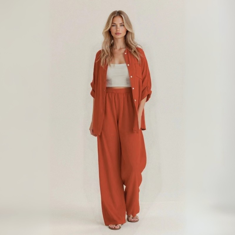 Alba | Two-piece casual set in handcrafted linen