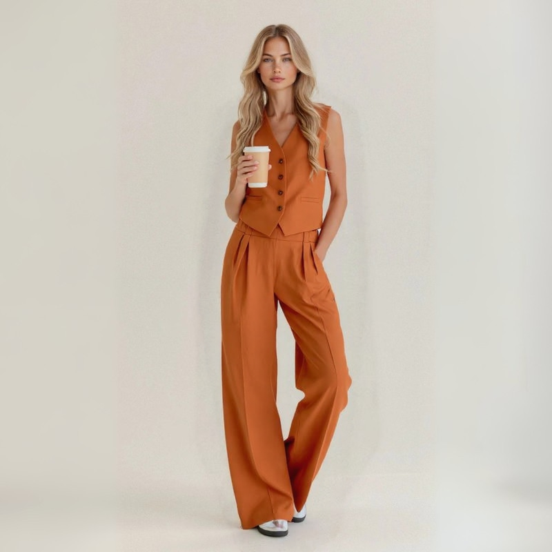 Anita | Casual set in handcrafted linen
