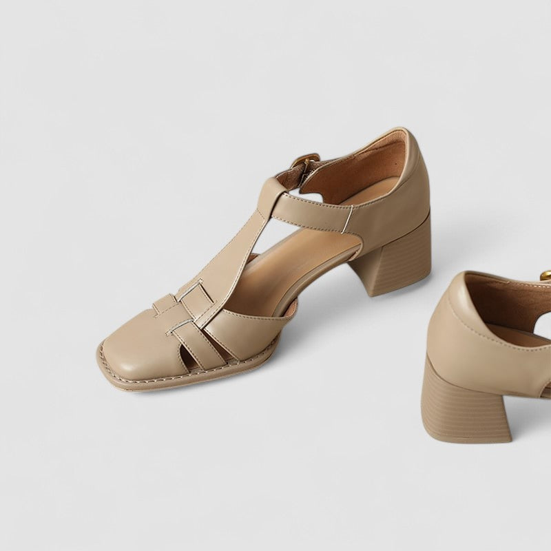 Scarlet™ – Orthopedic T-Strap Block Heels
