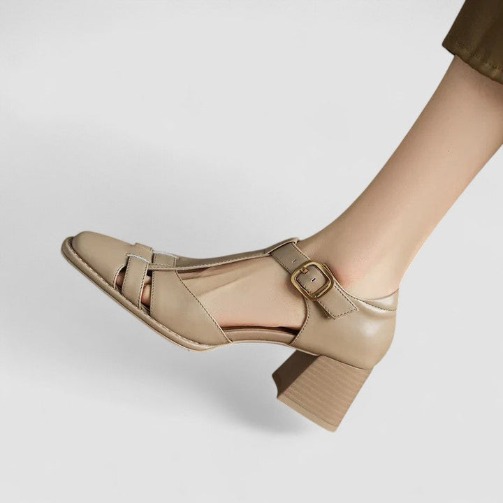 Scarlet™ – Orthopedic T-Strap Block Heels