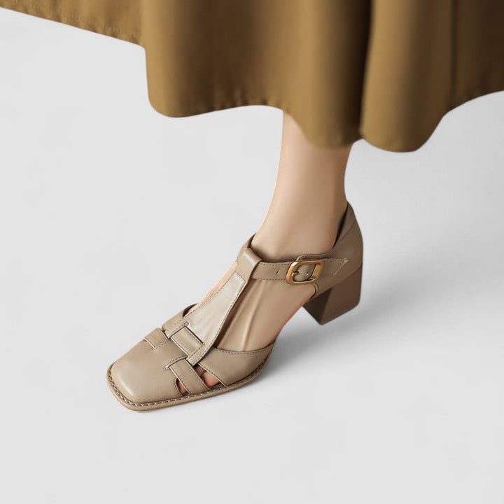 Scarlet™ – Orthopedic T-Strap Block Heels