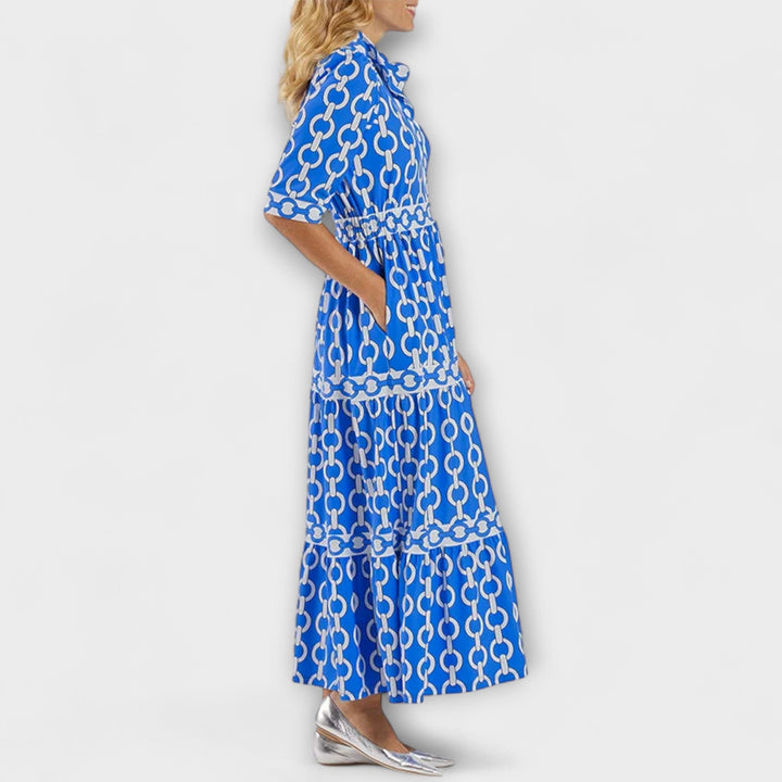 Tara™ | Midi Dress with Chain Pattern