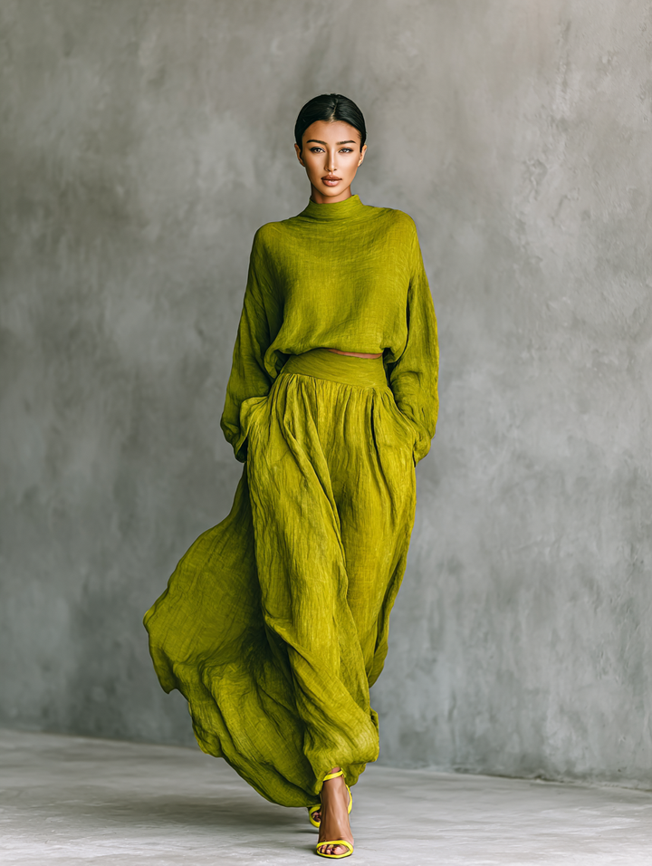 Norma | Women's Set in Cotton and Linen Blend