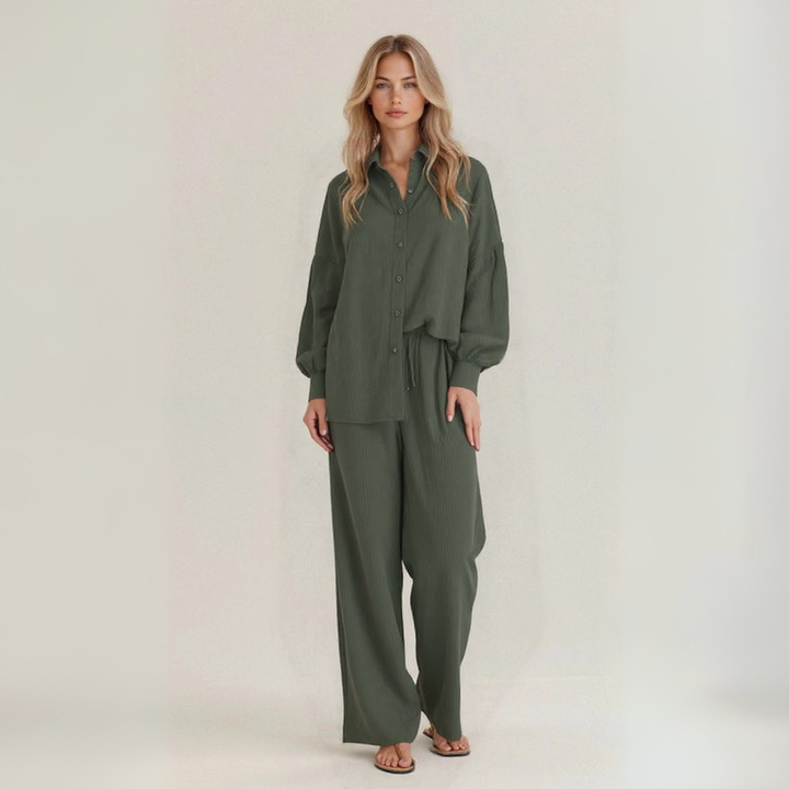 Livia | Summer set in pure natural linen