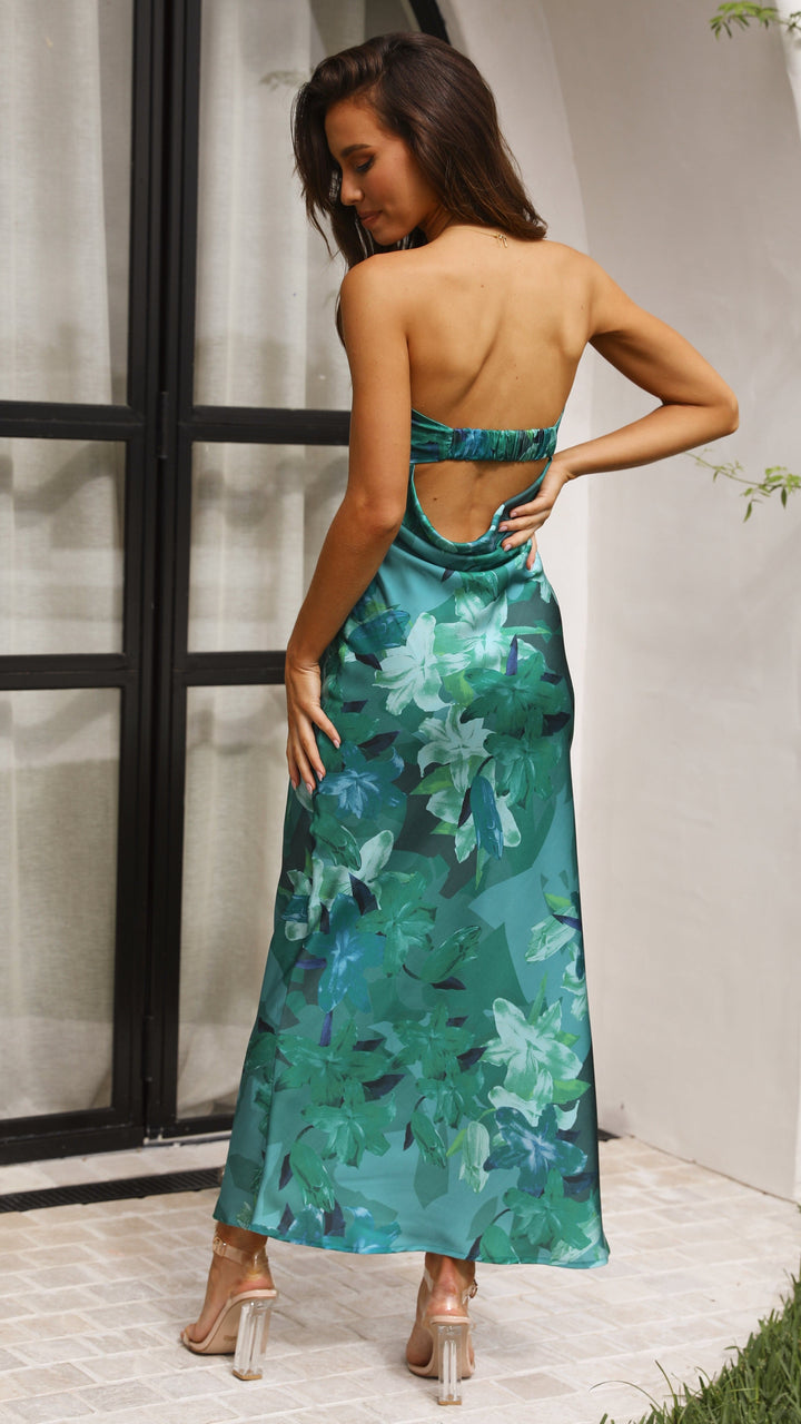 Thesa | Sleeveless Satin Dress