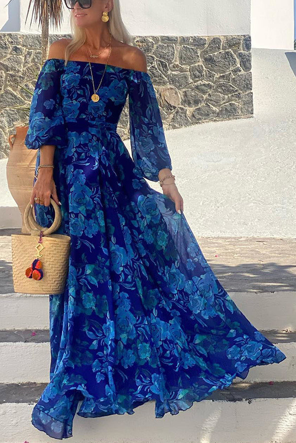 Alma – Floral Off-Shoulder Maxi Dress