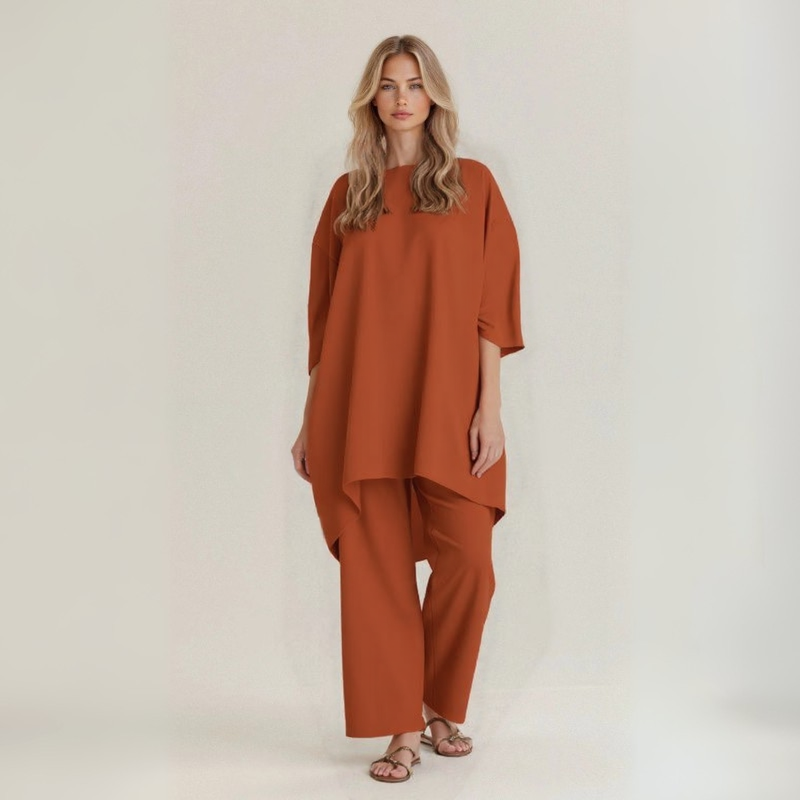 Silvia | Handcrafted linen and cotton suit