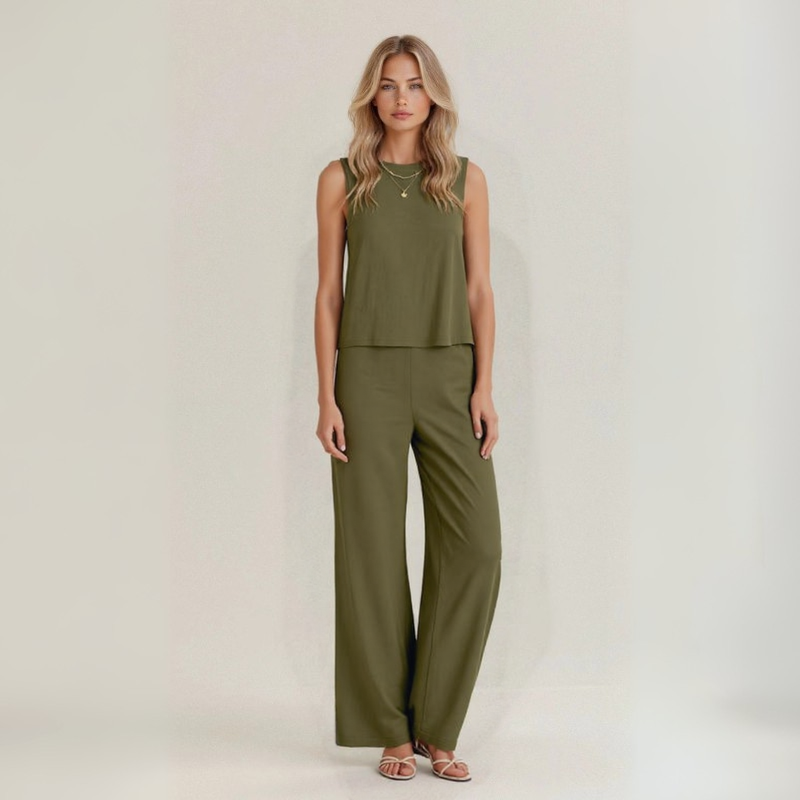 Irene | Sleeveless summer outfit in pure natural linen