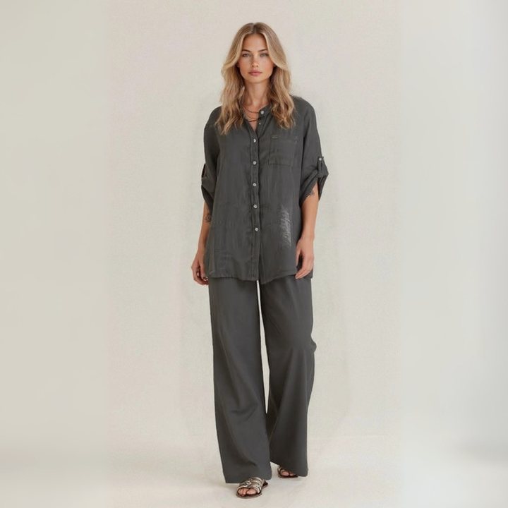 Alba | Two-piece casual set in handcrafted linen