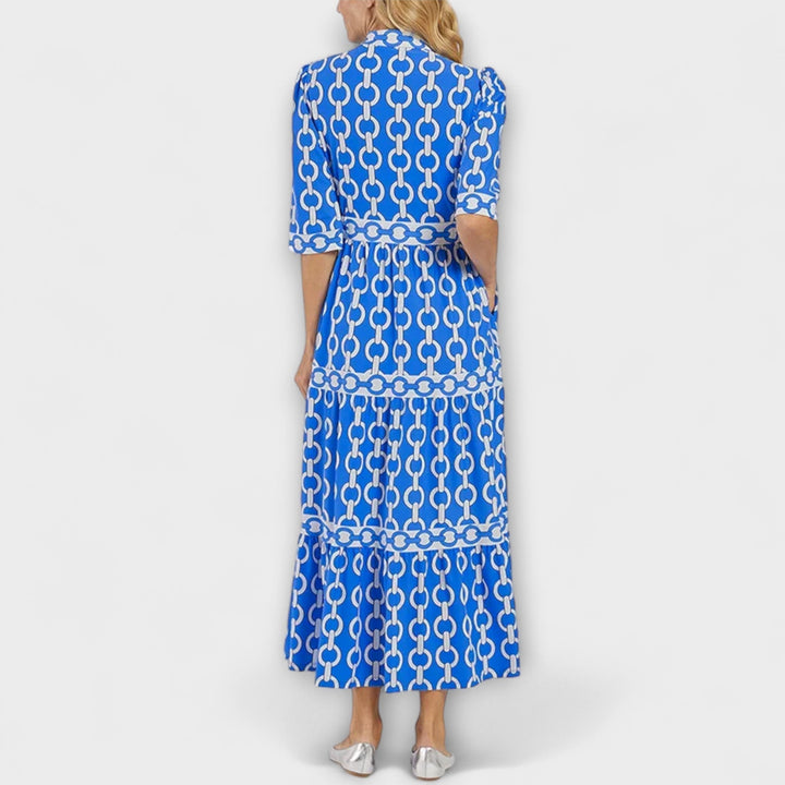Tara™ | Midi Dress with Chain Pattern