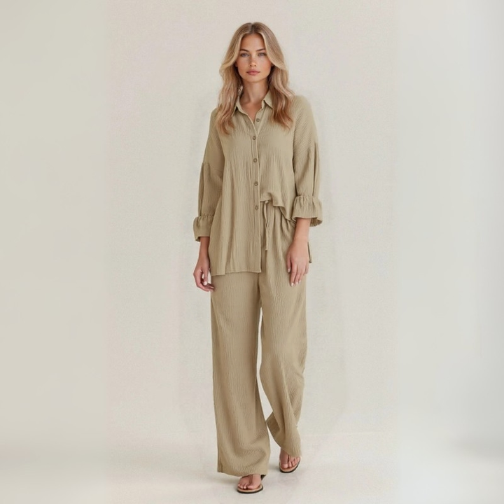 Livia | Summer set in pure natural linen