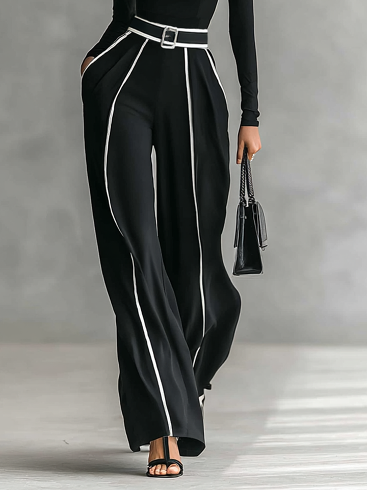 Aliya | Turtleneck Top & Wide-Leg Pants Set