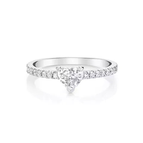 HEART CZ ENGAGEMENT RING