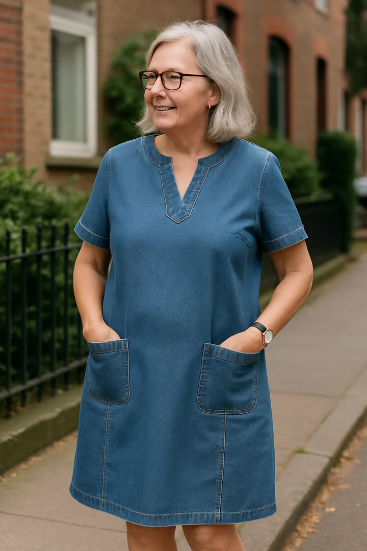 Helsa™ | Soft Denim Dress With Pockets