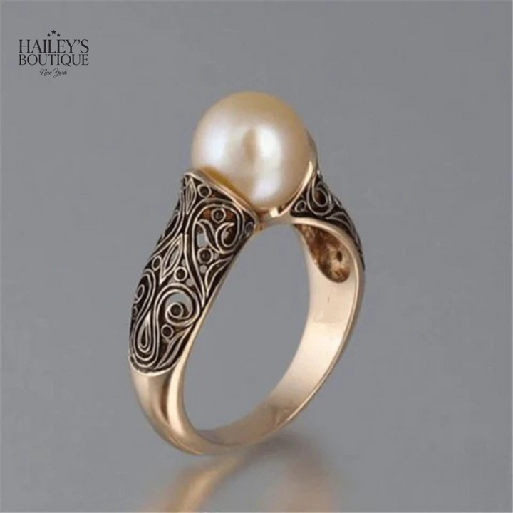 FELICITY VINTAGE GOLD PEARL RING