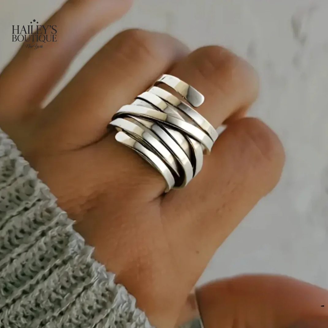 VINTAGE LAYER SILVER THICK RING