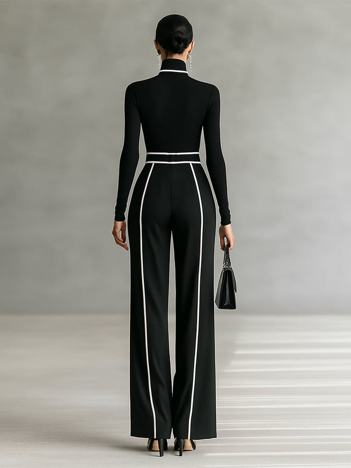 Aliya | Turtleneck Top & Wide-Leg Pants Set