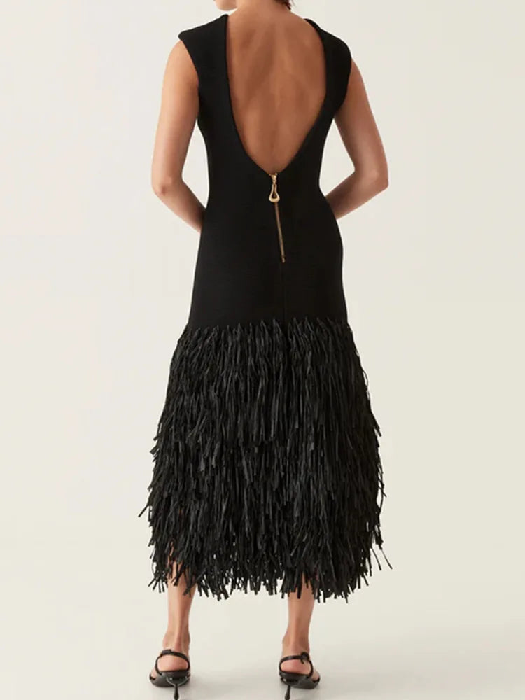 Ana | Long Fringed Dress
