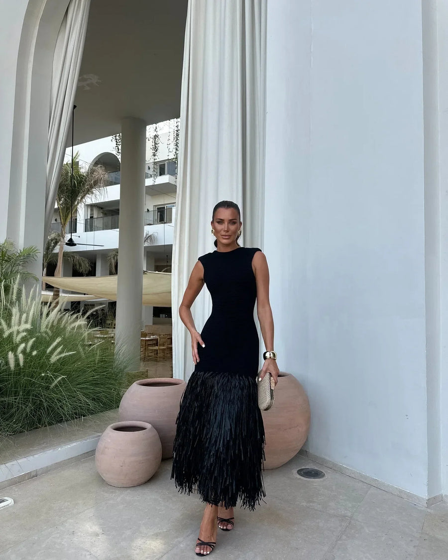 Ana | Long Fringed Dress