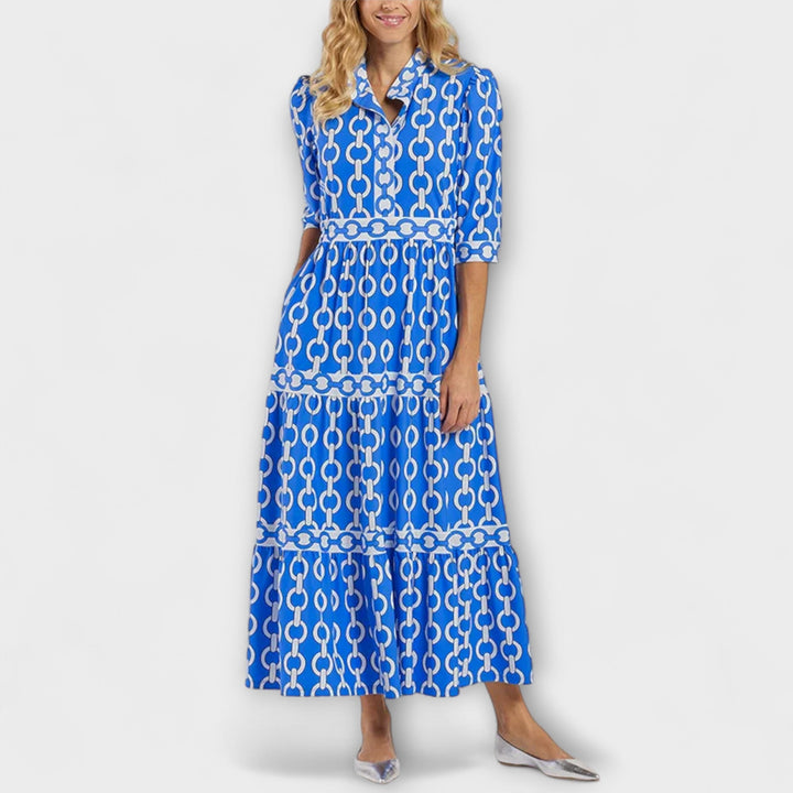 Tara™ | Midi Dress with Chain Pattern