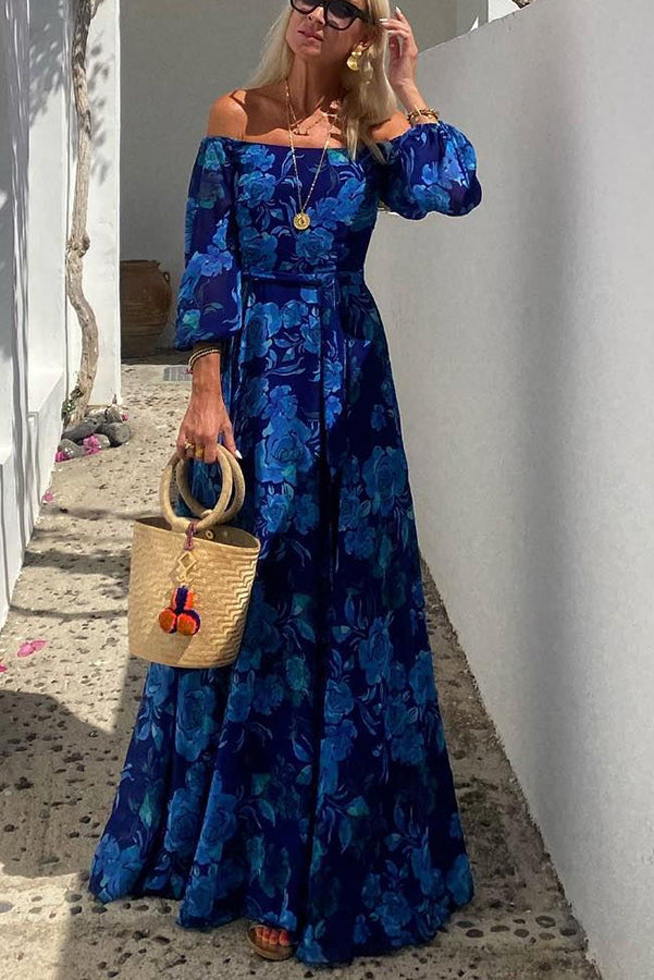Alma – Floral Off-Shoulder Maxi Dress