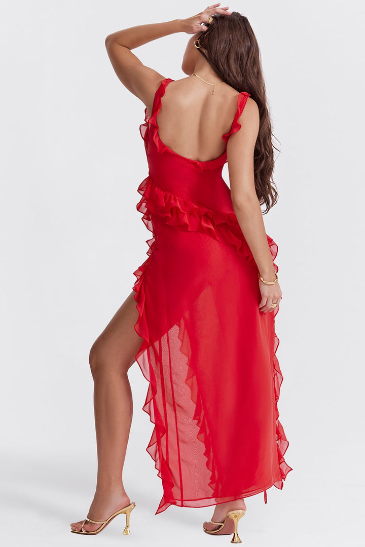 Dalia | Long Dress with Ruffles