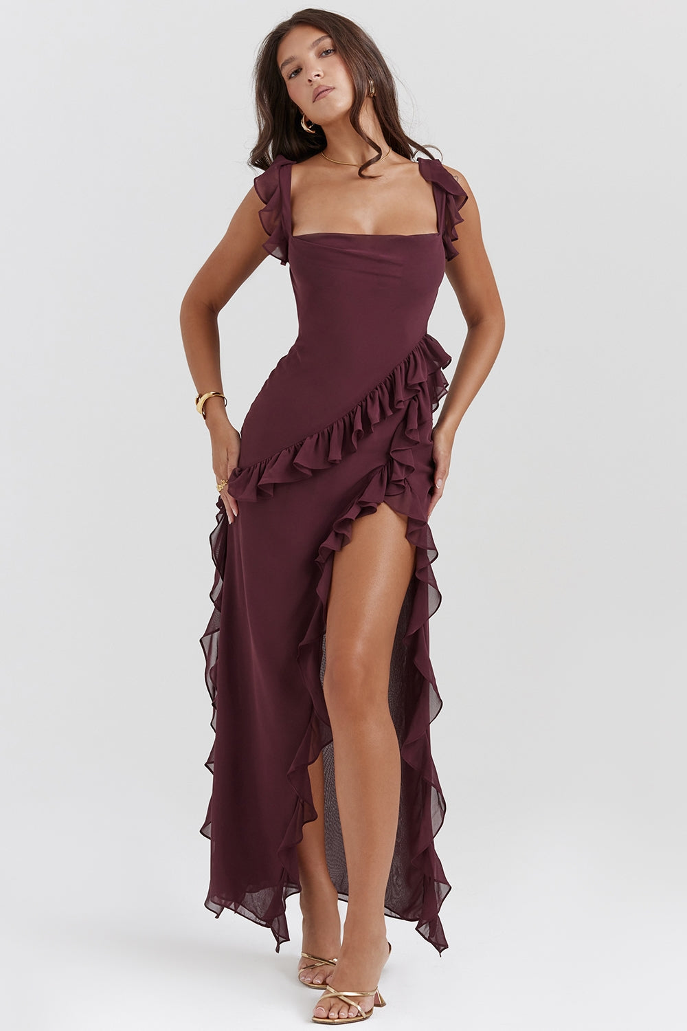 Dalia | Long Dress with Ruffles