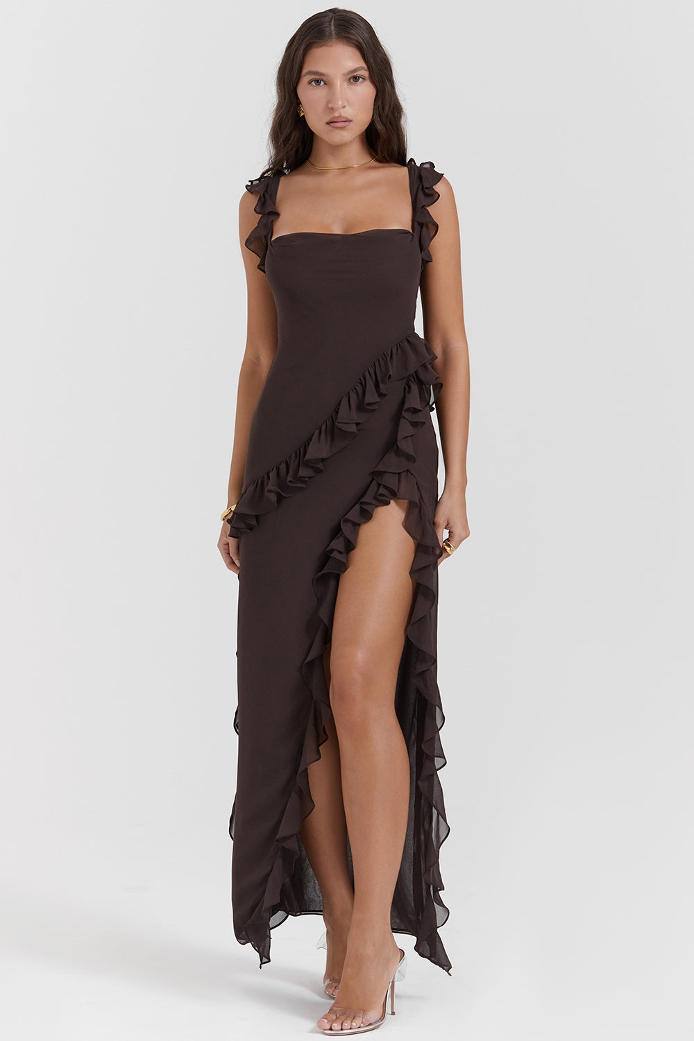 Dalia | Long Dress with Ruffles