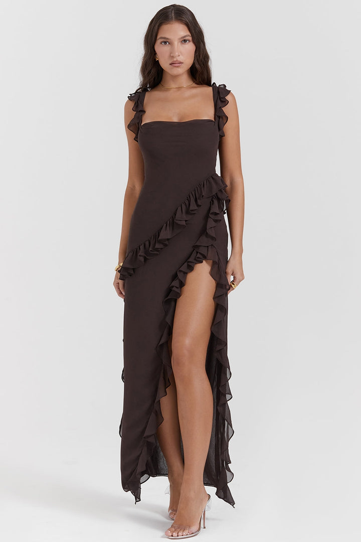 Dalia | Long Dress with Ruffles