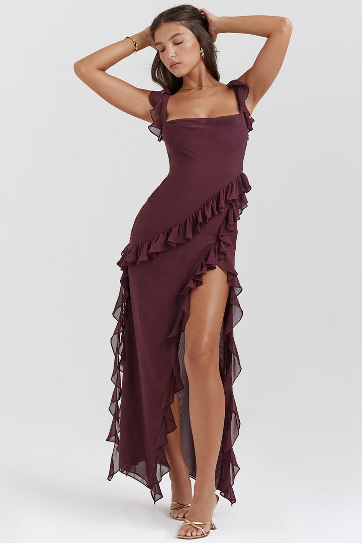 Dalia | Long Dress with Ruffles