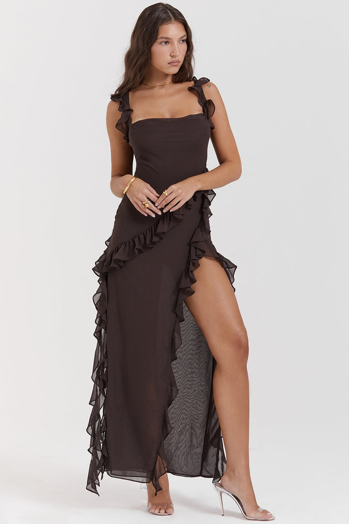 Dalia | Long Dress with Ruffles