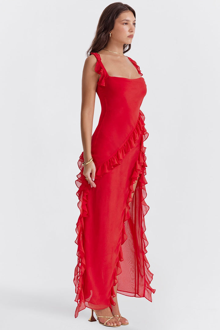 Dalia | Long Dress with Ruffles
