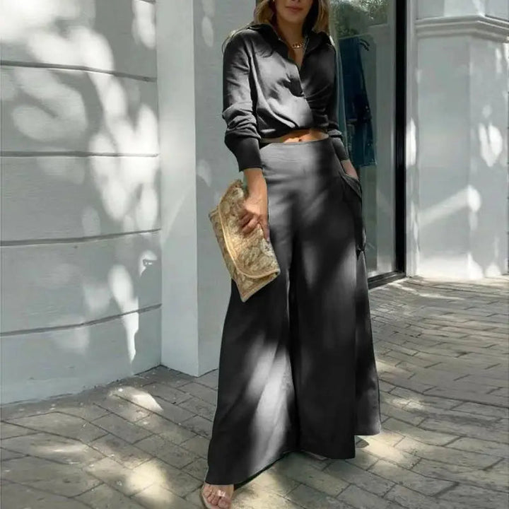 Sonia | Knotted Shirt and High-Waisted Palazzo Pants