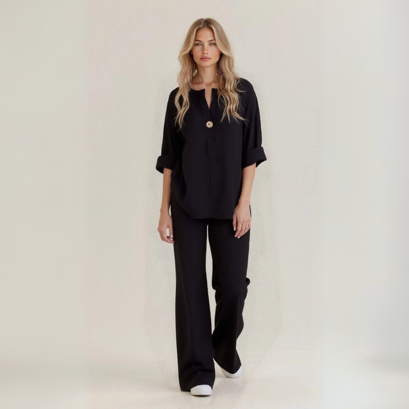 Amanda | Artisan cotton blend linen set