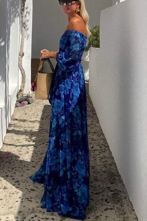 Alma – Floral Off-Shoulder Maxi Dress