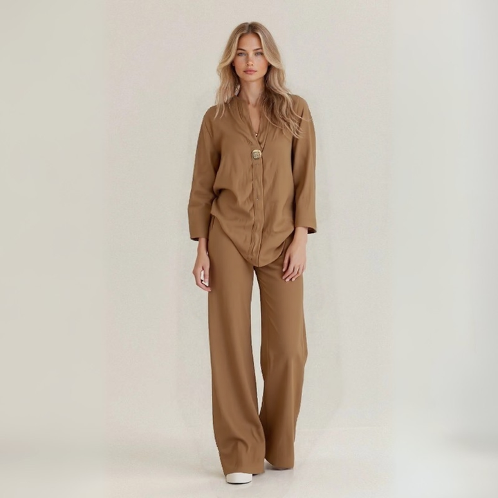 Amanda | Artisan cotton blend linen set